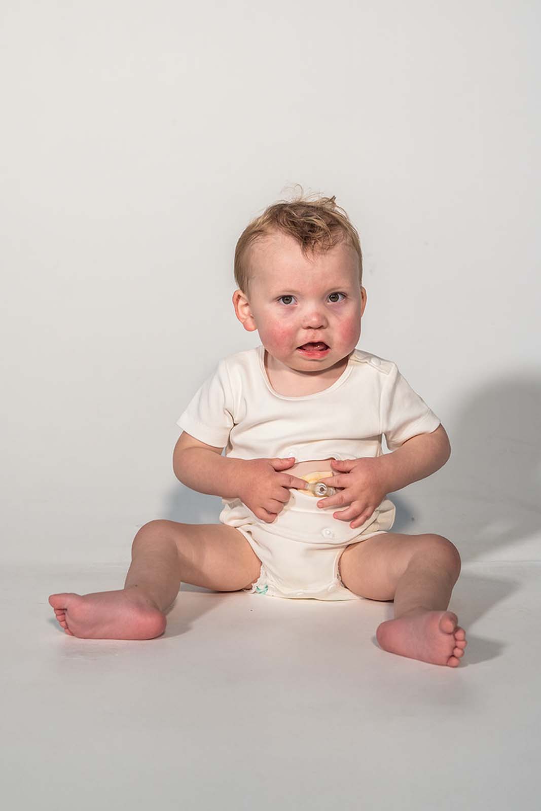 White Adaptive Short Sleeve Bodysuit
